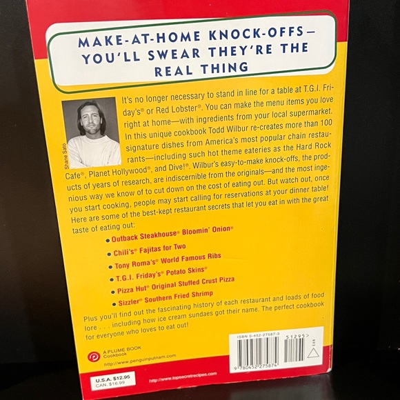 Top Secret Restaurant Recipes Cookbook First Edition 1997 322 Pages EUC - Picture 3 of 9